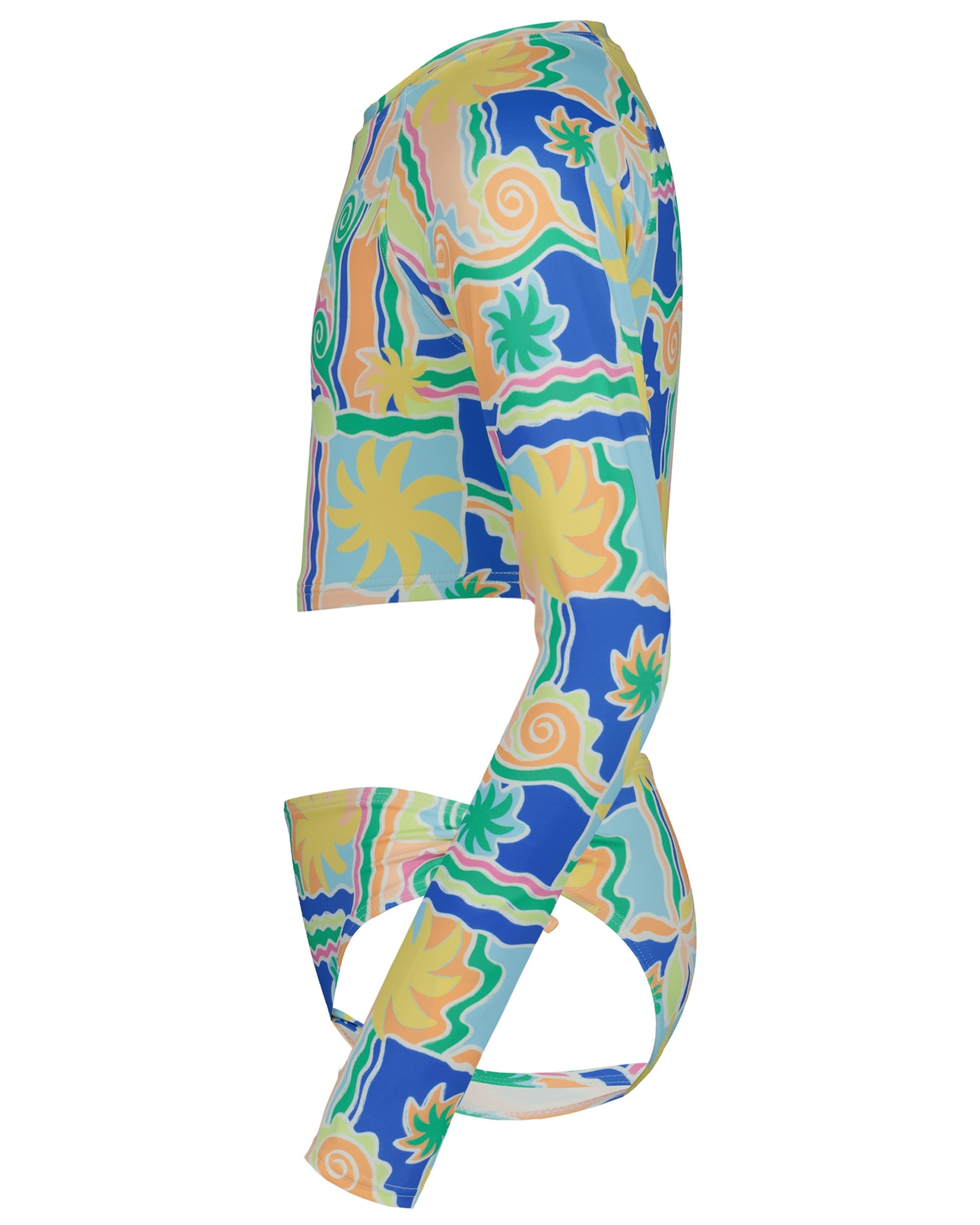 Billabong Girls Sol Playa Crop Rashguard Swimsuit Set