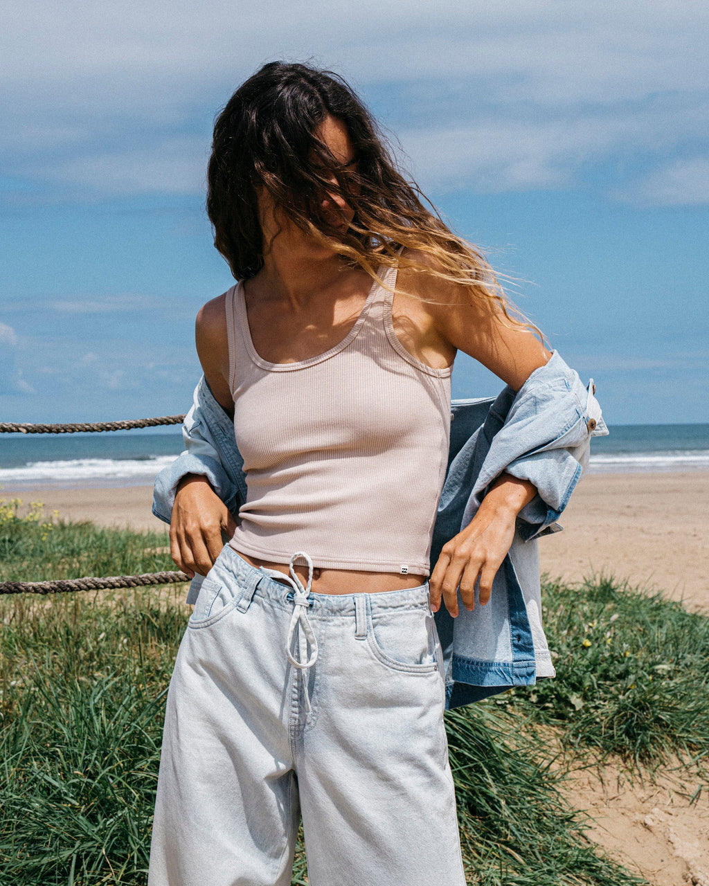 Billabong Jade Saltwashed Elastic Waist Pants - Blue Mist