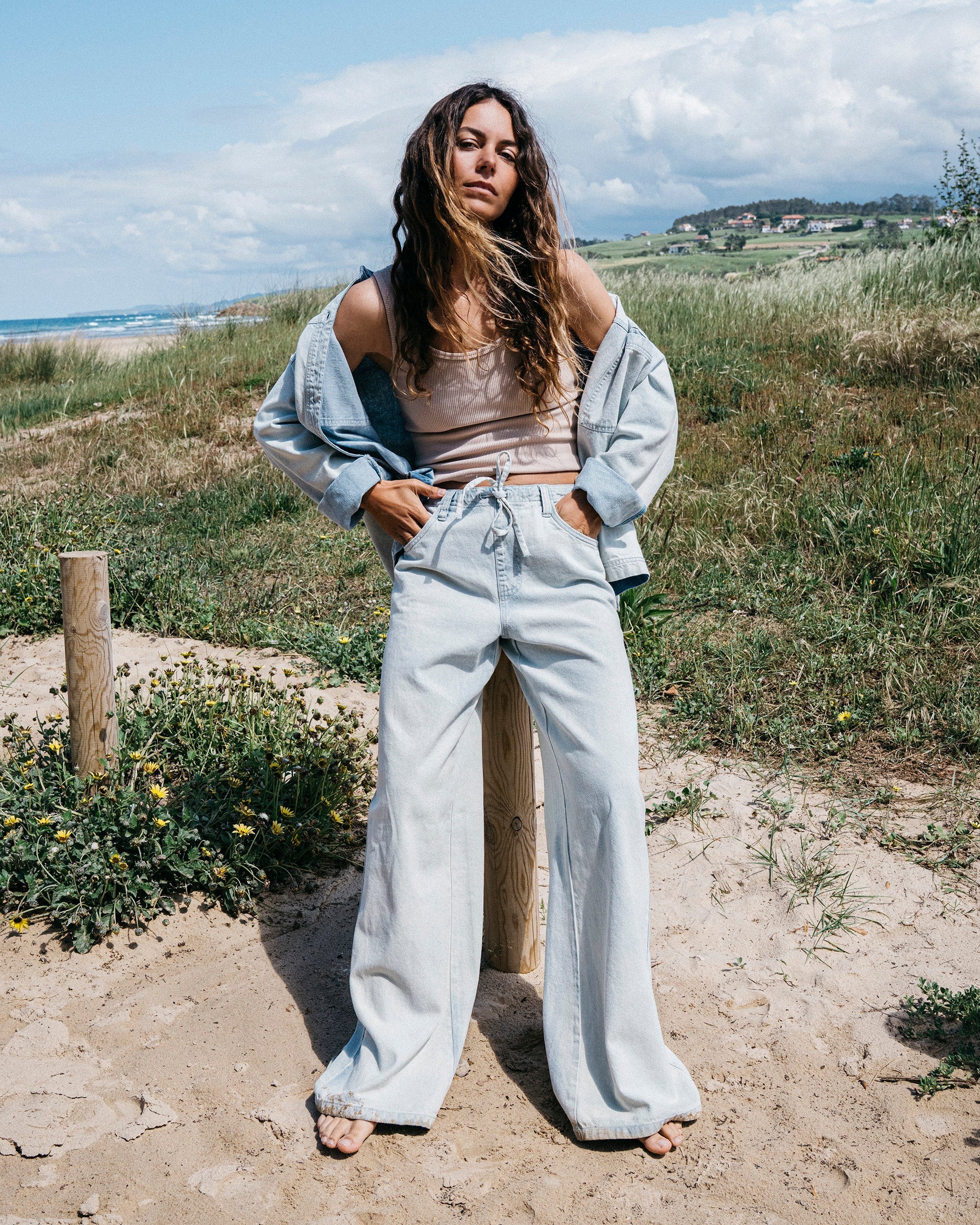 Billabong Jade Saltwashed Elastic Waist Pants - Blue Mist