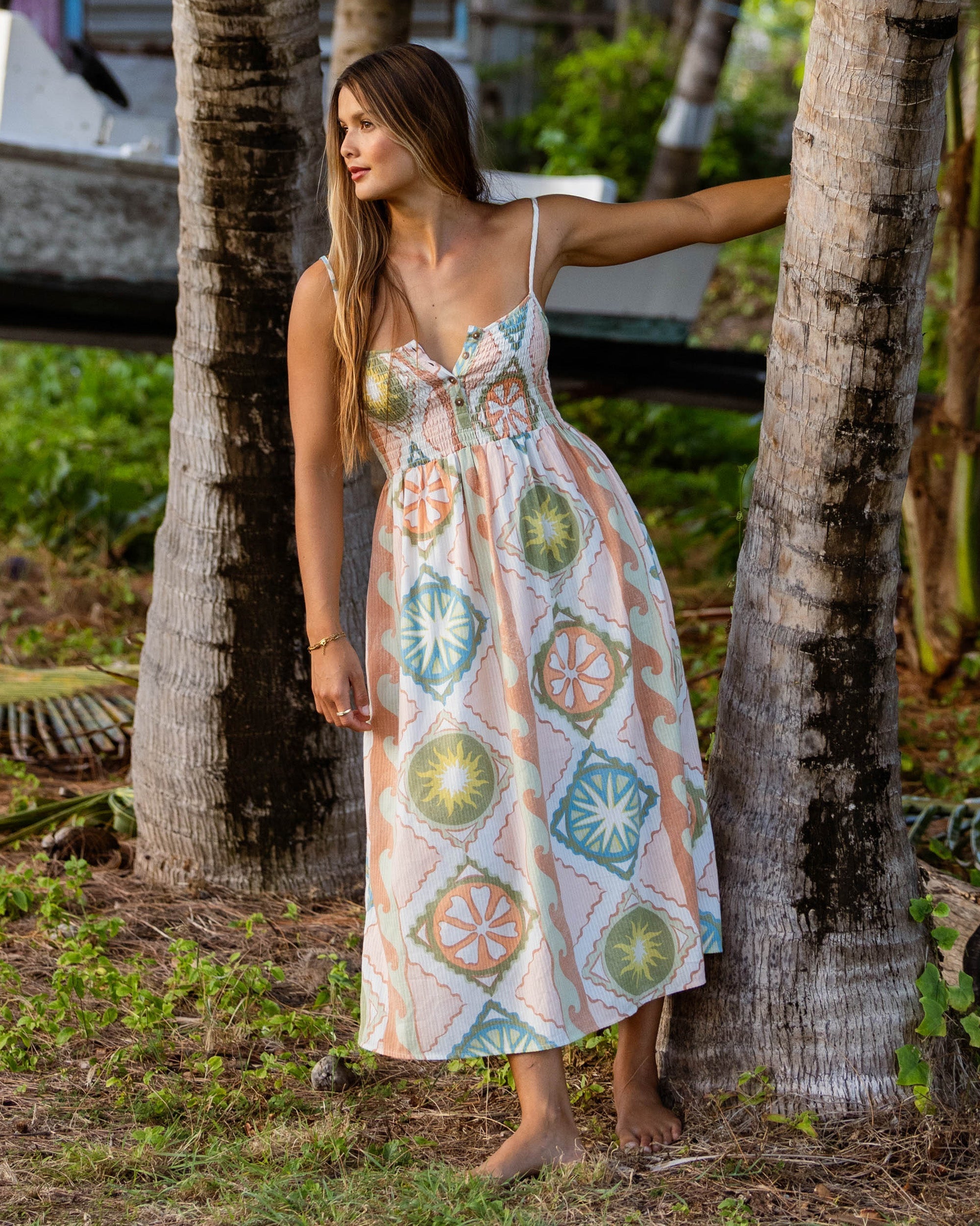 Billabong Fever Dream Midi Dress - White Cap