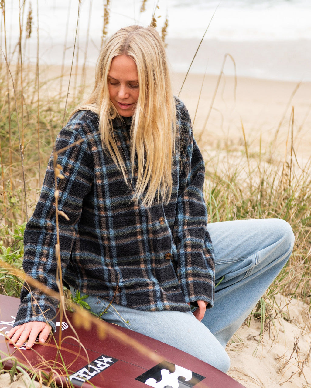 Billabong Breezy Sherpa Shacket - Black Sands