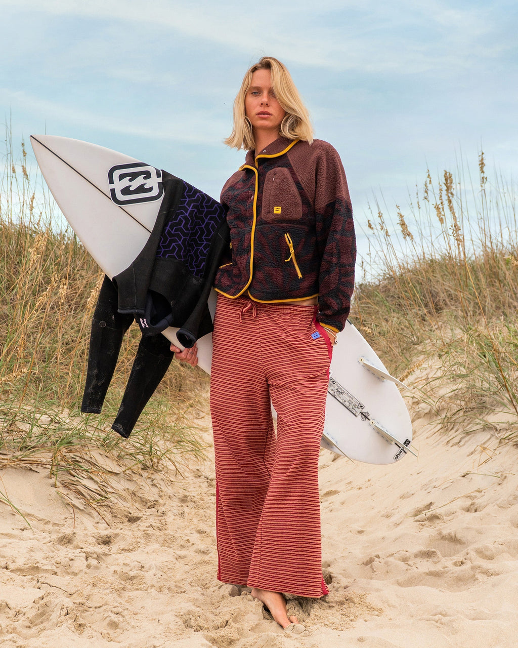 Billabong Date Palm Terry Pants - Rose Brown