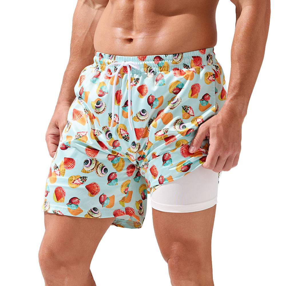 Men's Stylish Printed Beach Swim Trunks