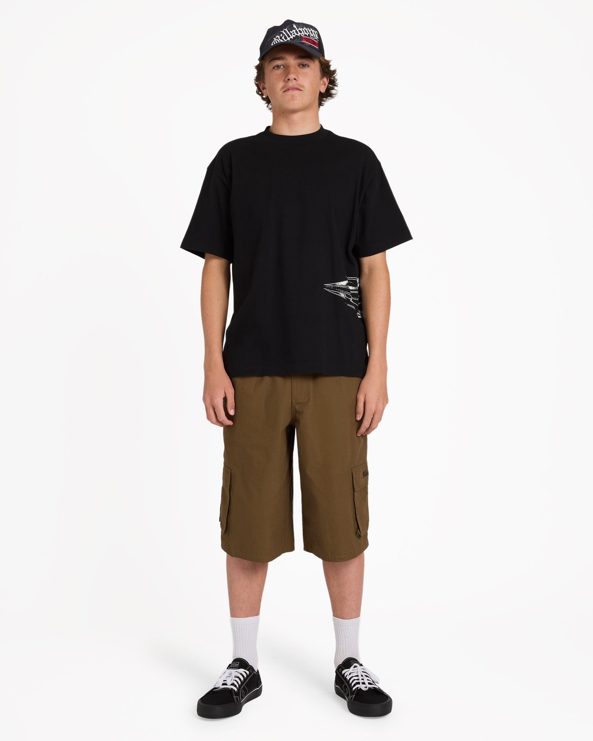 Billabong Chrome Diamond Short Sleeve Knit T-Shirt - Black