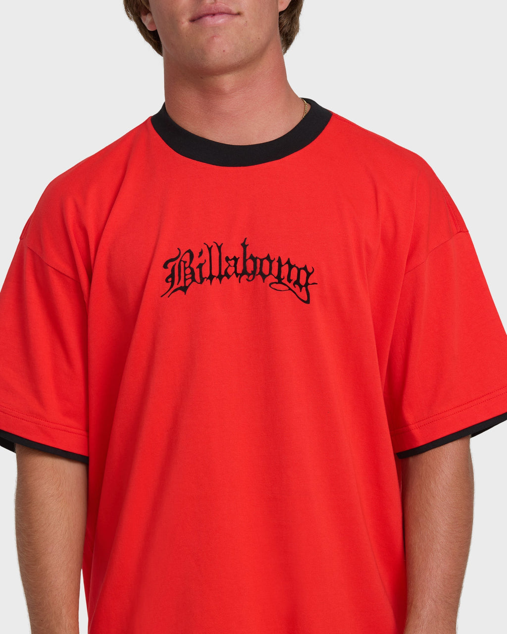 Billabong Immortal Tipper Short Sleeve Knit T-Shirt - Deep Red