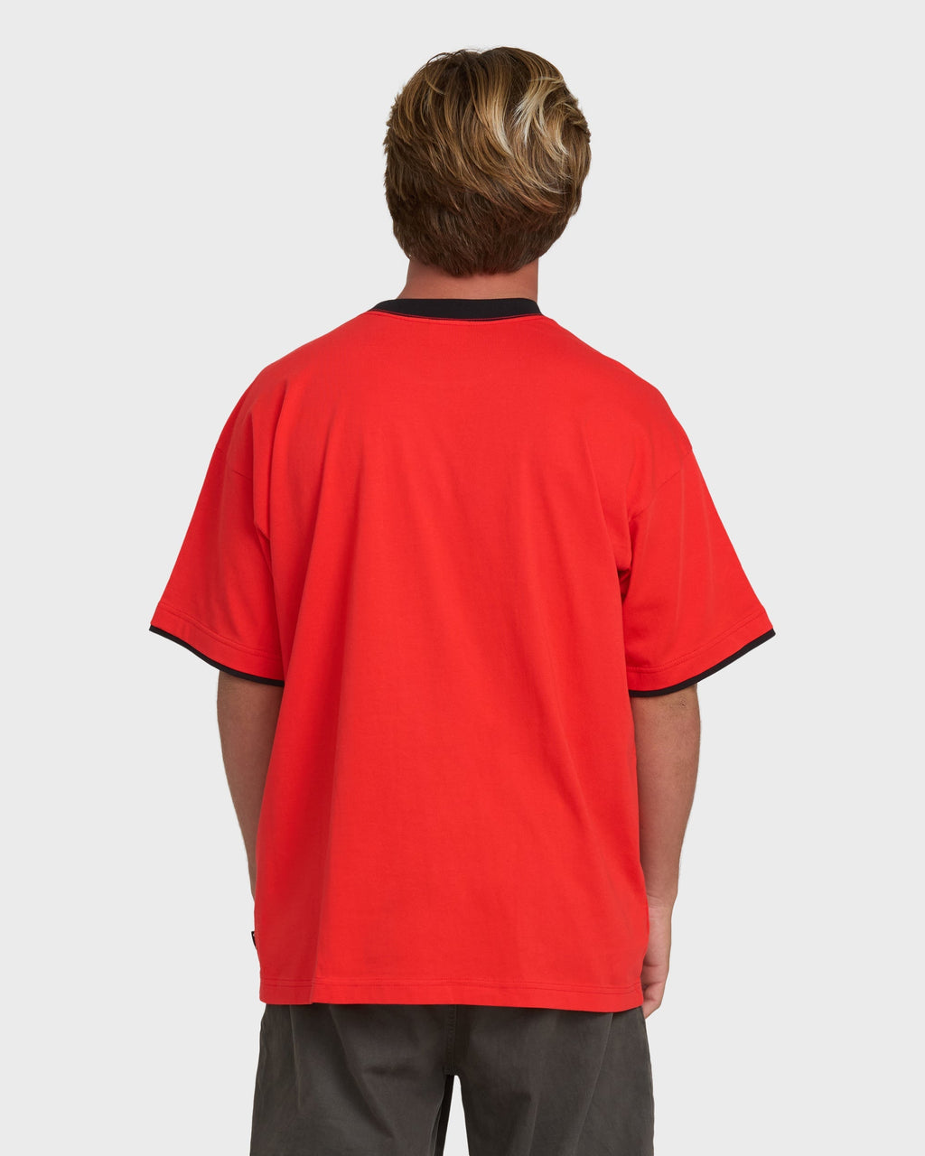 Billabong Immortal Tipper Short Sleeve Knit T-Shirt - Deep Red