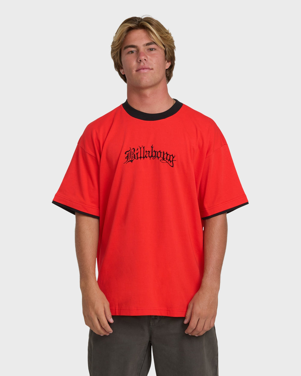 Billabong Immortal Tipper Short Sleeve Knit T-Shirt - Deep Red