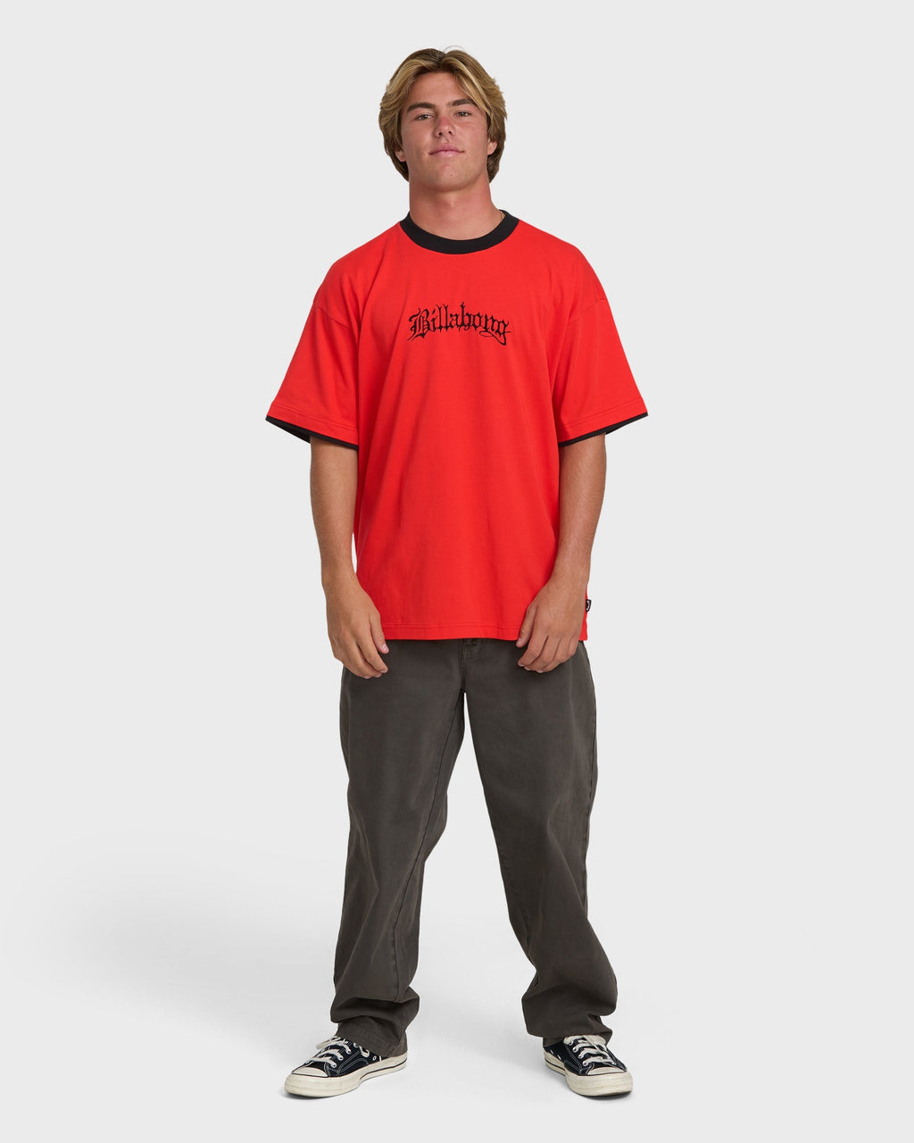 Billabong Immortal Tipper Short Sleeve Knit T-Shirt - Deep Red