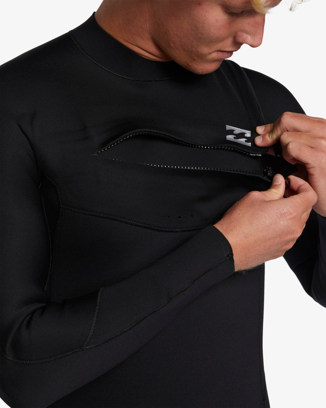 Billabong 3/2mm Foil GBS Chest Zip Wetsuit - Black